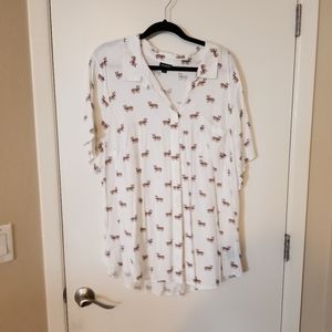 Short sleeve Corgi Button Up